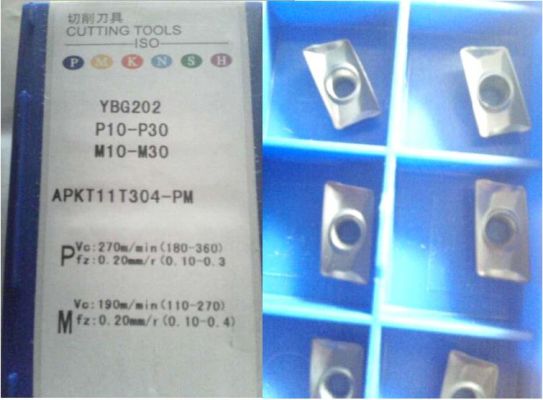 APKT11T304-PM刀片_YBG202方肩臺(tái)階銑刀片